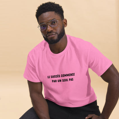T-shirt classique homme - Le succès commence par un seul pas