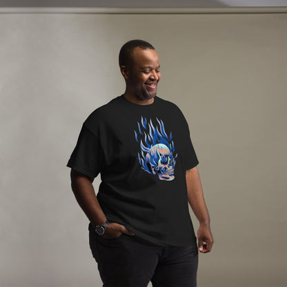 T-shirt classique homme - Tête Enflammée