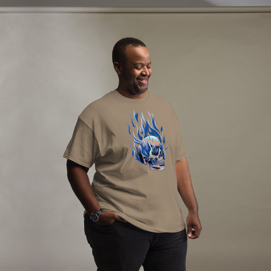 T-shirt classique homme - Tête Enflammée