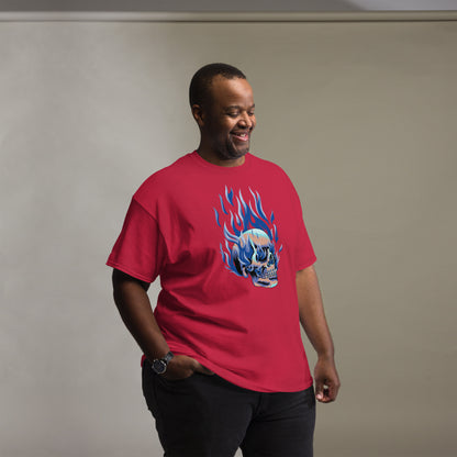 T-shirt classique homme - Tête Enflammée