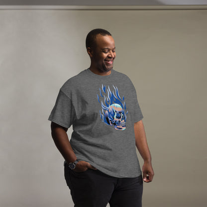 T-shirt classique homme - Tête Enflammée