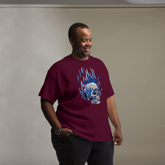 T-shirt classique homme - Tête Enflammée