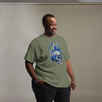 T-shirt classique homme - Tête Enflammée
