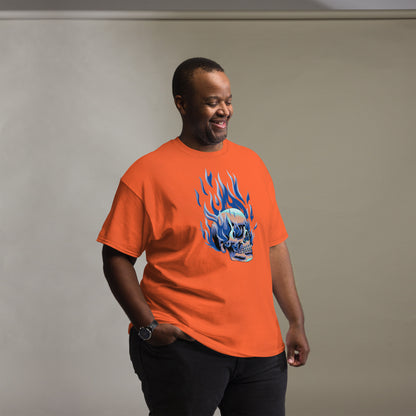 T-shirt classique homme - Tête Enflammée