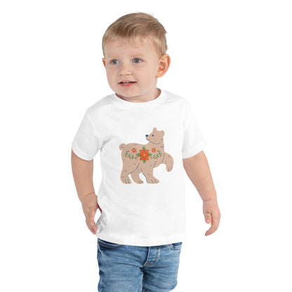 T-shirt à Manches Courtes pour Enfant en Bas Âge - Ours de Noël