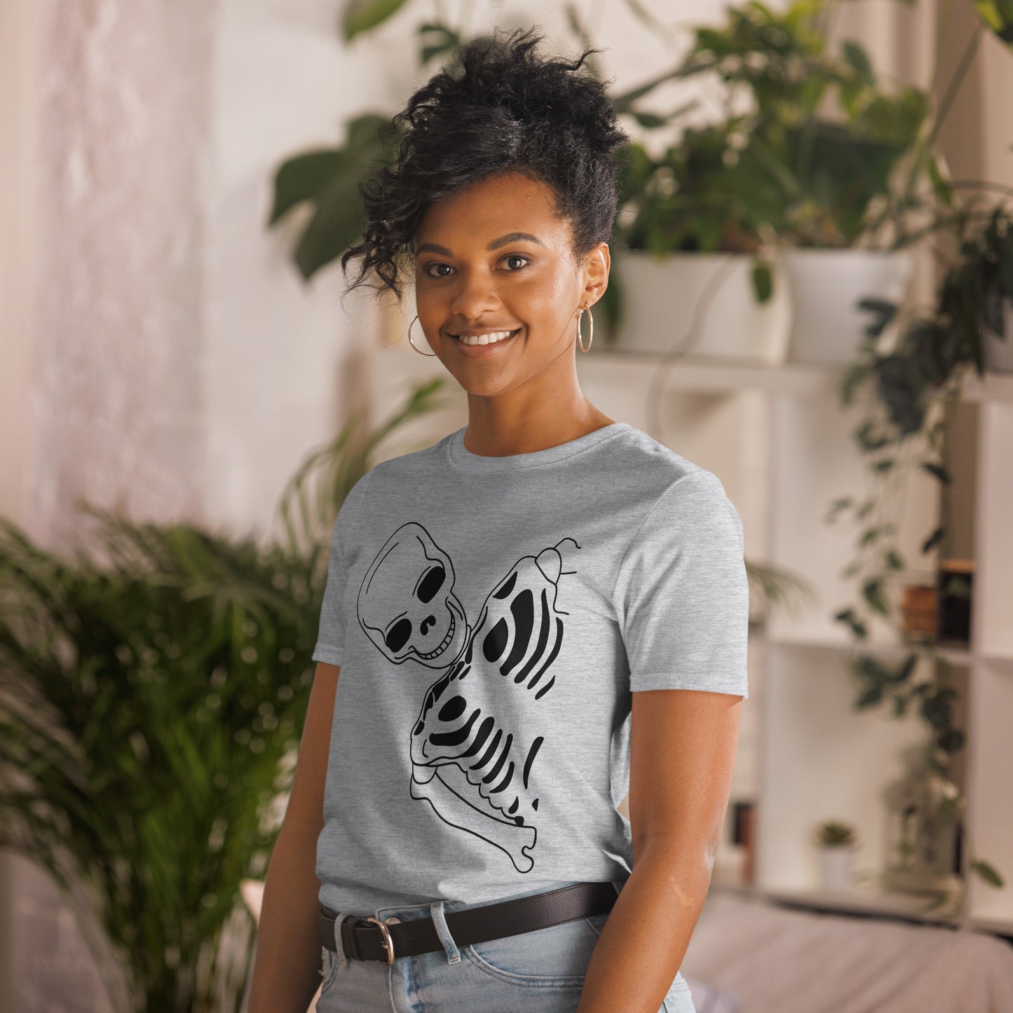 T-shirt Unisexe à Manches Courtes - Squelette
