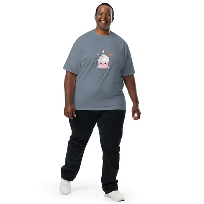 T-shirt teinté lourd unisexe - Cupcake Licorne