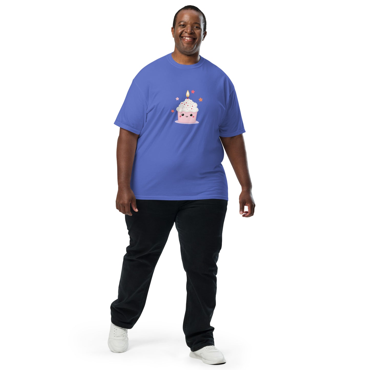 T-shirt teinté lourd unisexe - Cupcake Licorne