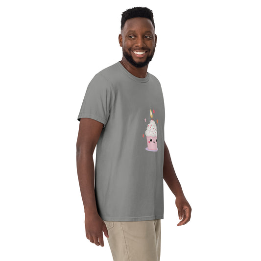 T-shirt teinté lourd unisexe - Cupcake Licorne