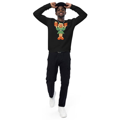 Sweatshirt écologique raglan unisexe - Lutin De Noël