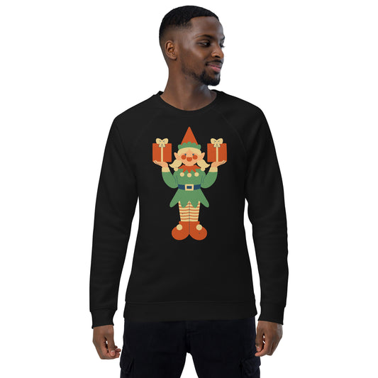 Sweatshirt écologique raglan unisexe - Lutin De Noël