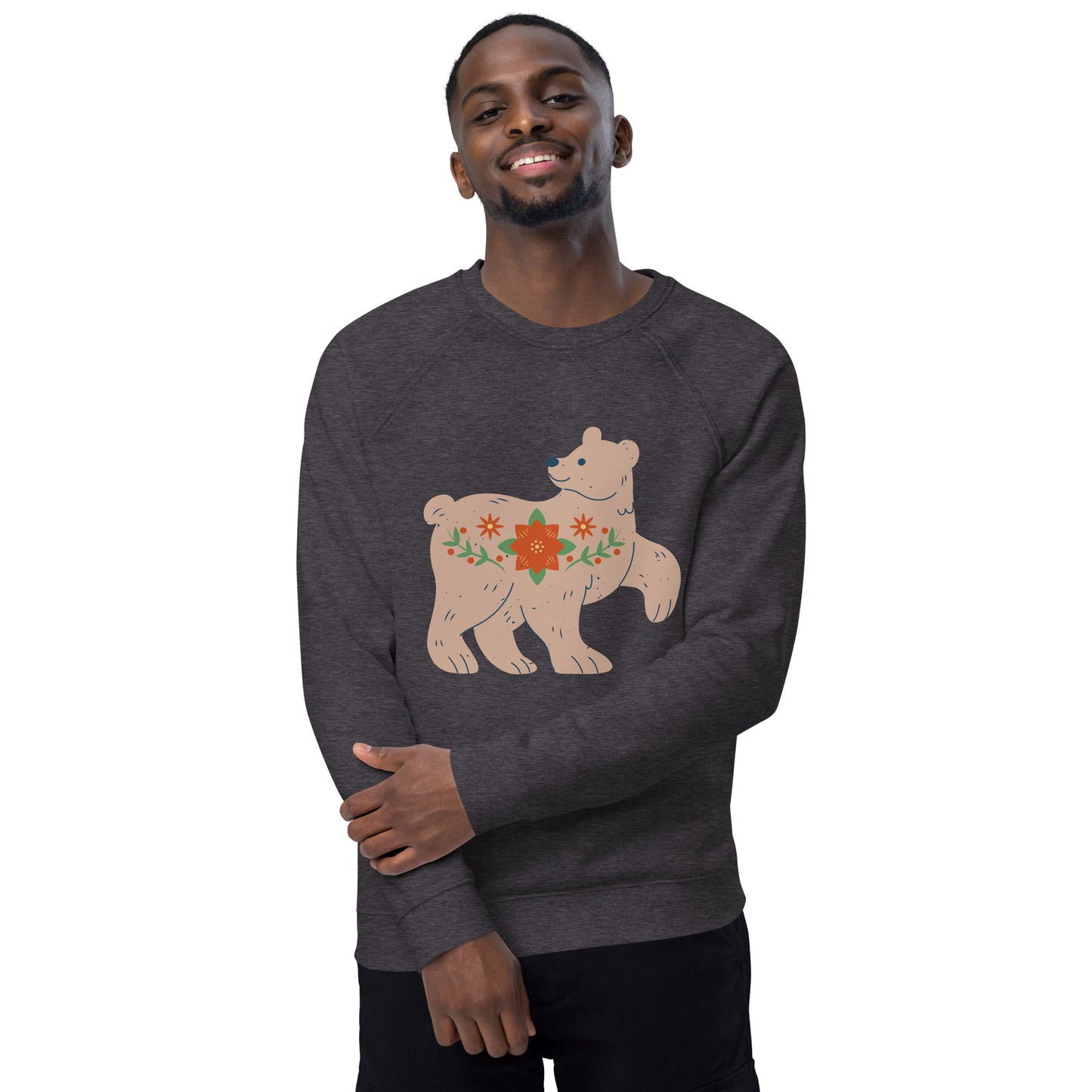 Sweatshirt écologique raglan unisexe - Biche De Noël