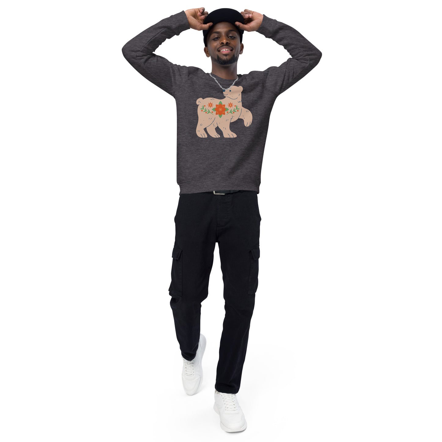 Sweatshirt écologique raglan unisexe - Biche De Noël