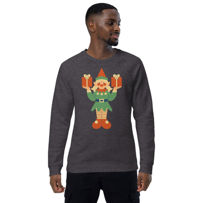 Sweatshirt écologique raglan unisexe - Lutin De Noël