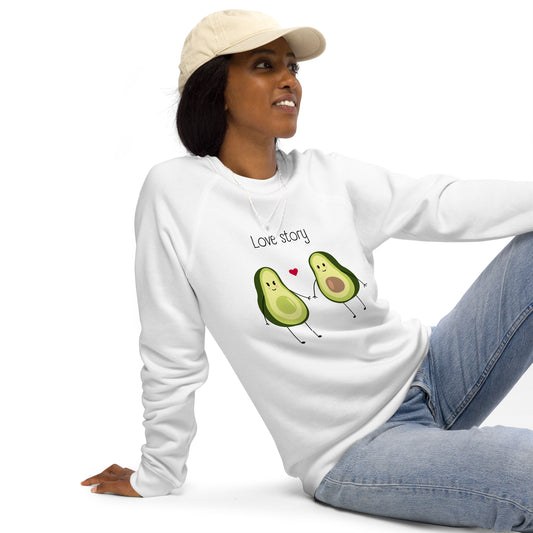 Sweatshirt écologique raglan unisexe - Avocado Couple
