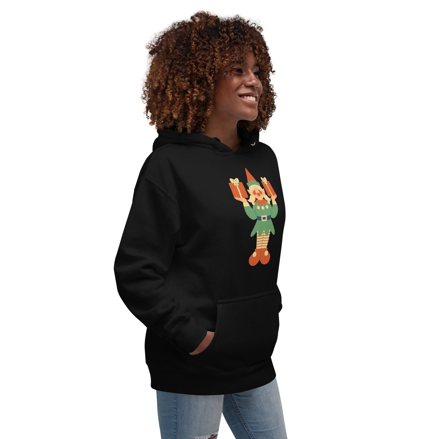 Sweat à Capuche Unisexe - Lutin De Noël