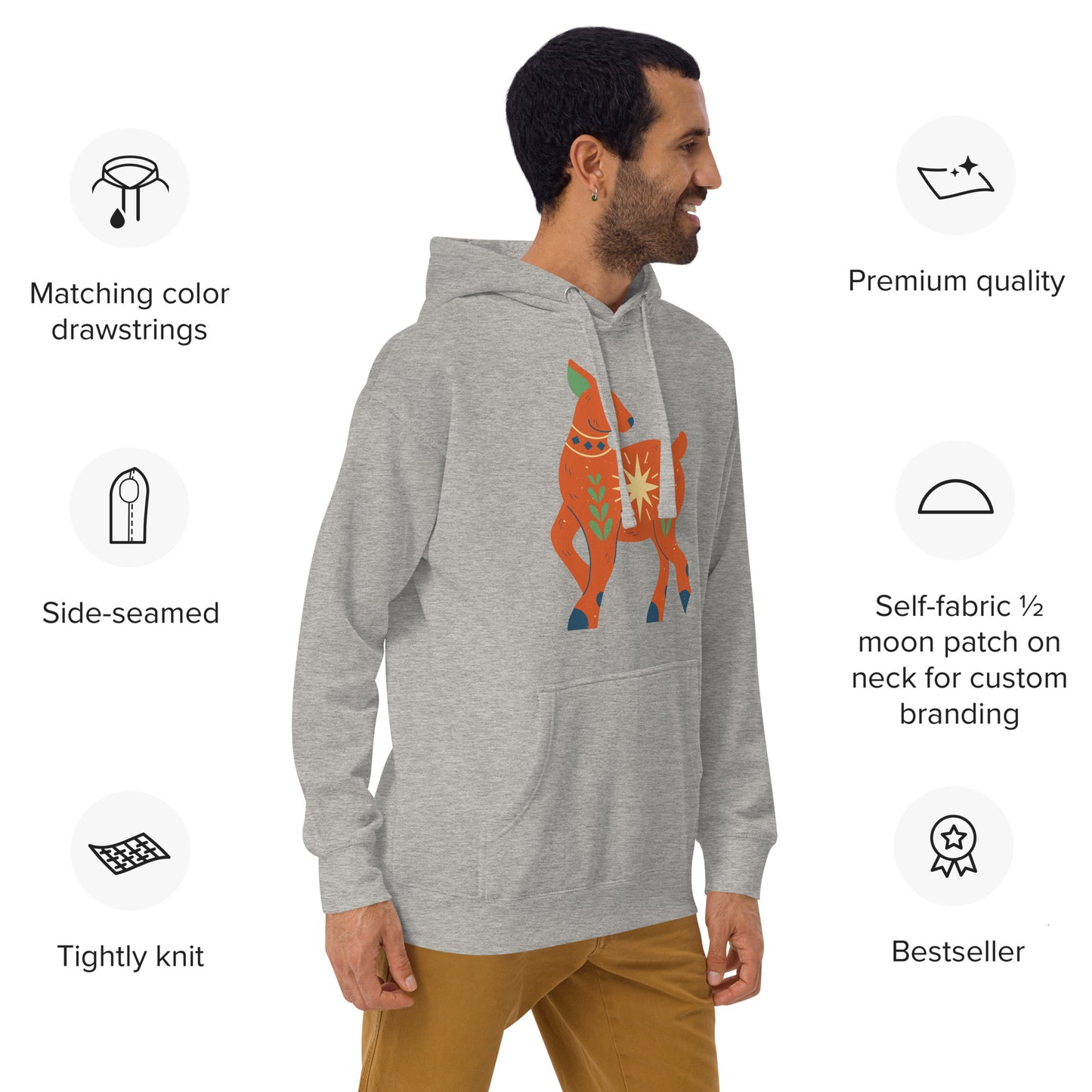 Sweat à Capuche Unisexe - Cerf