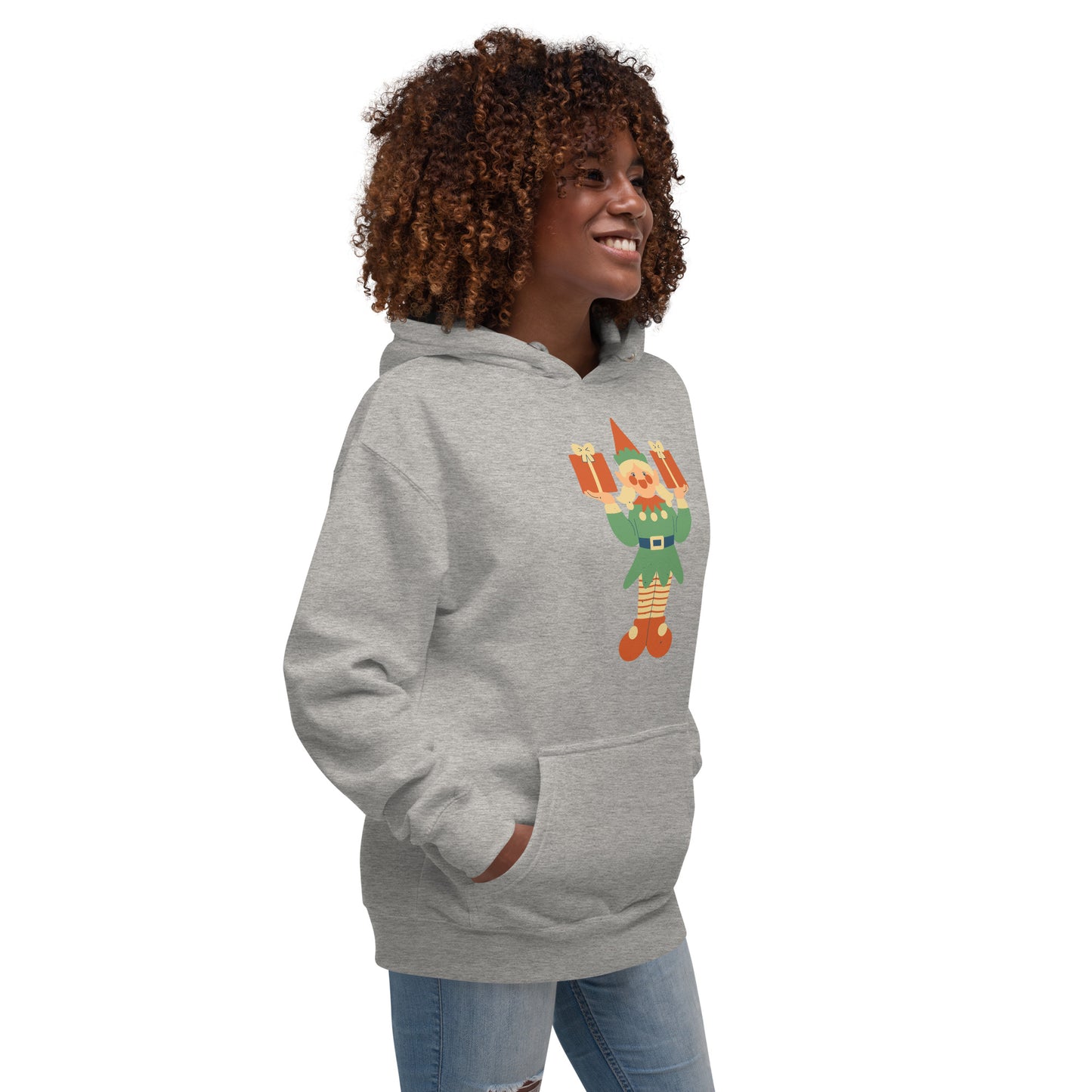 Sweat à Capuche Unisexe - Lutin De Noël
