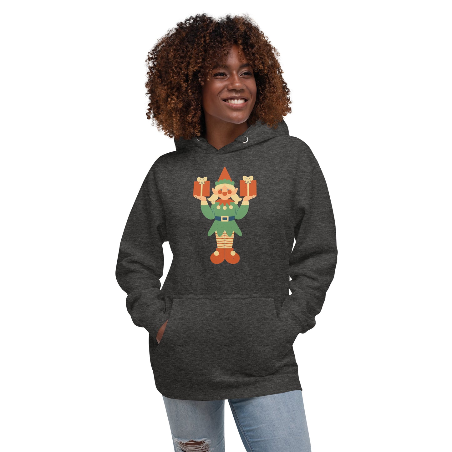 Sweat à Capuche Unisexe - Lutin De Noël