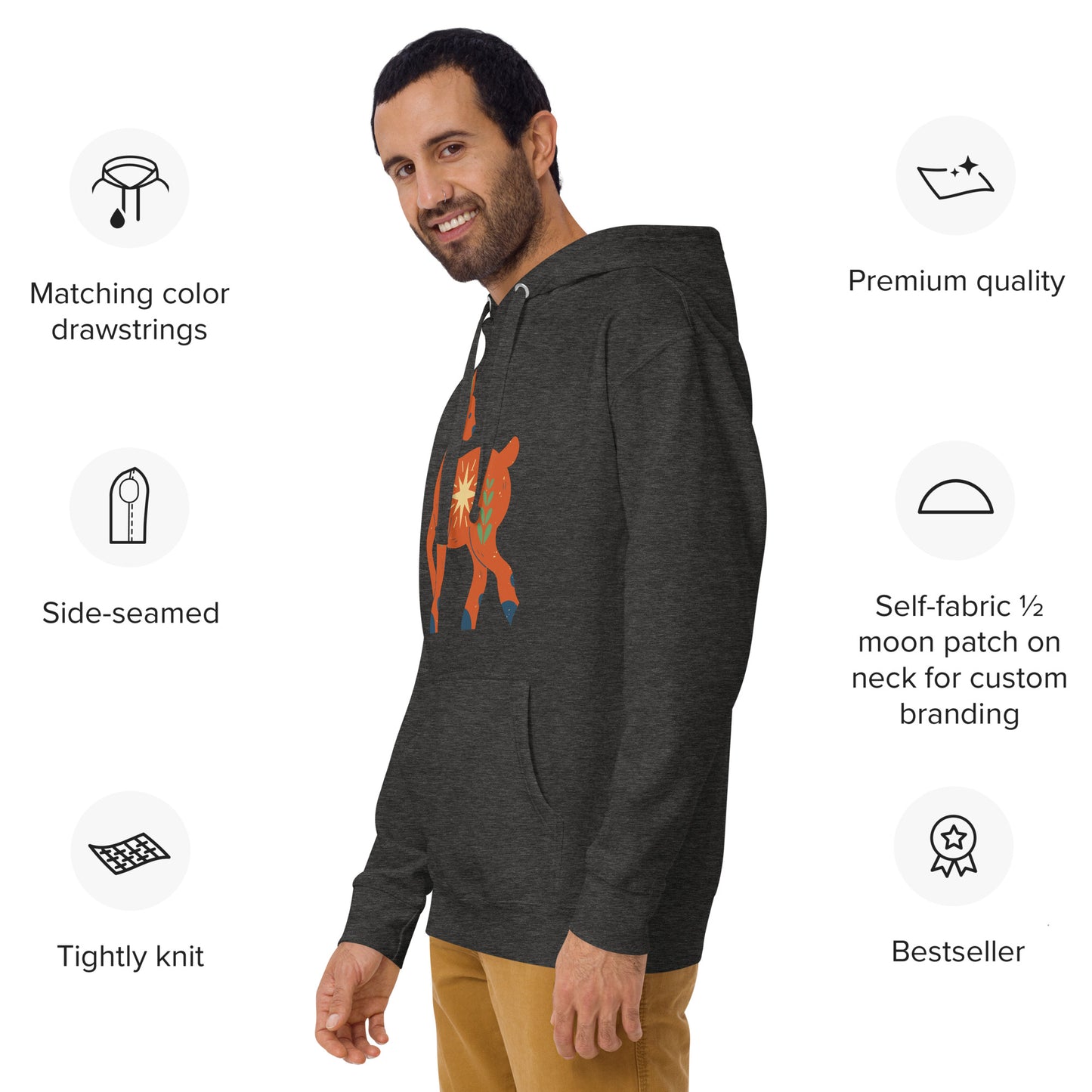 Sweat à Capuche Unisexe - Cerf