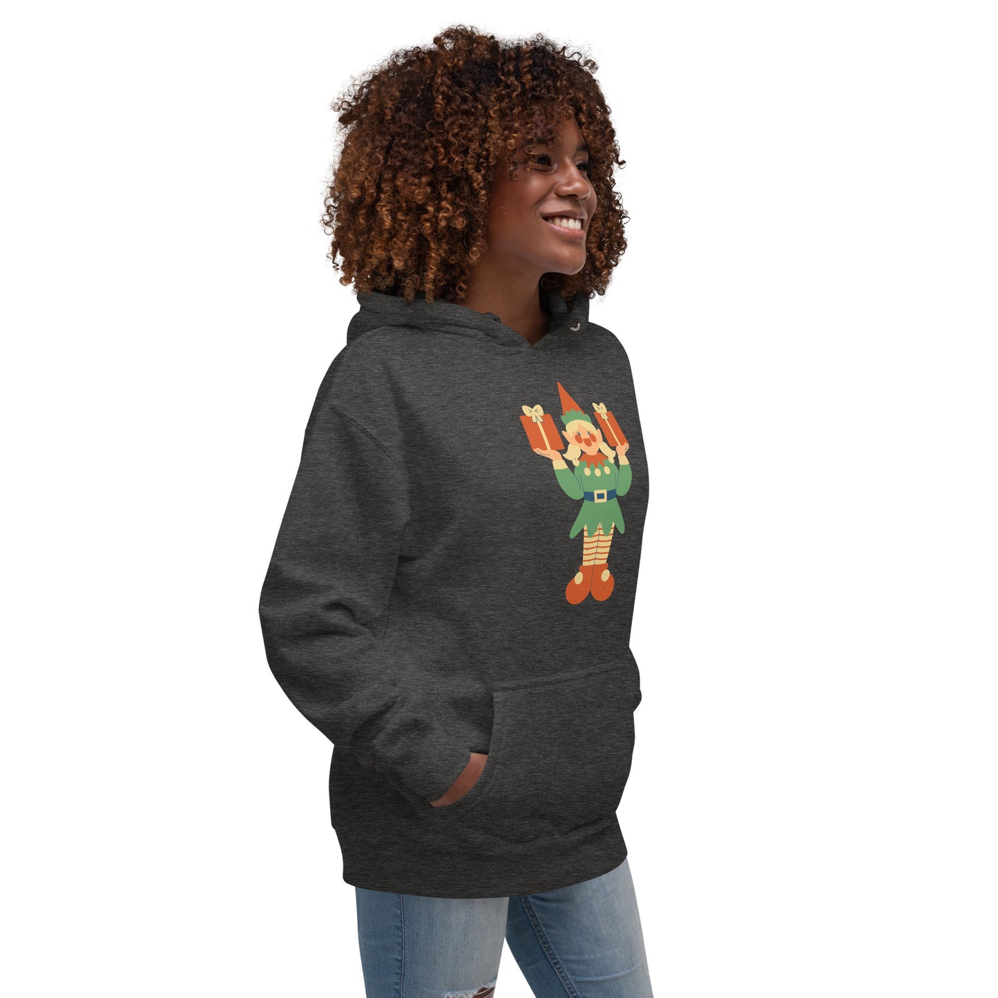 Sweat à Capuche Unisexe - Lutin De Noël