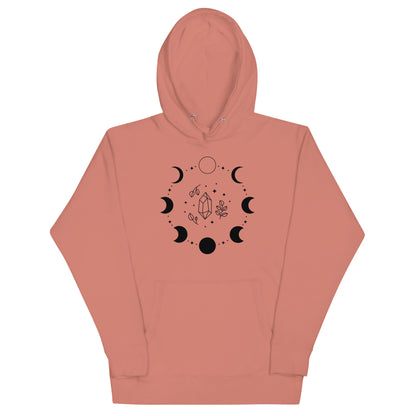 Sweat à Capuche Unisexe - Cycle de Lune