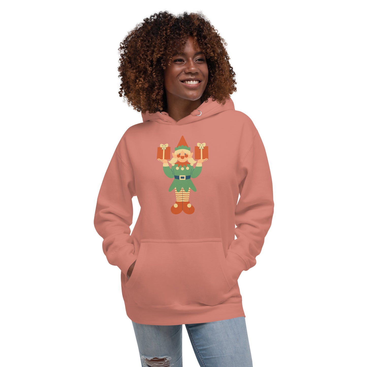 Sweat à Capuche Unisexe - Lutin De Noël