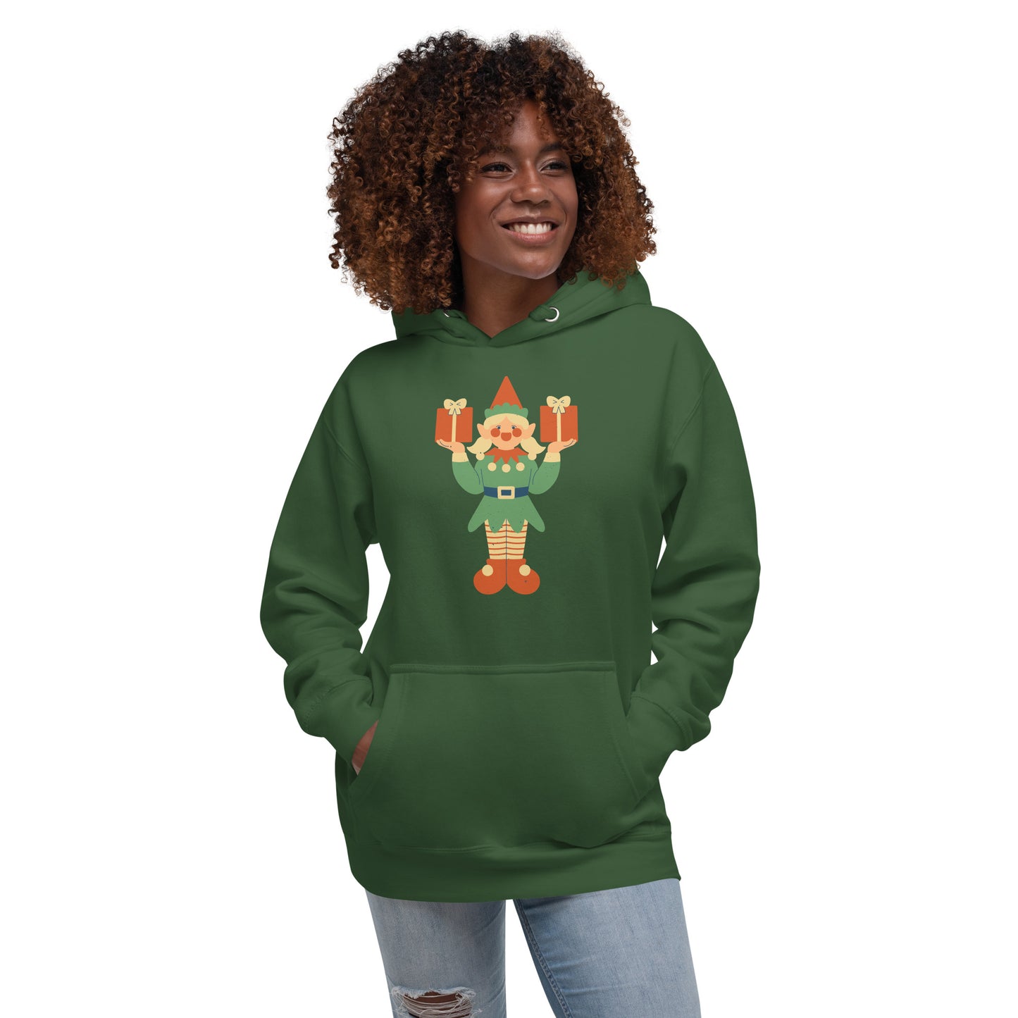 Sweat à Capuche Unisexe - Lutin De Noël