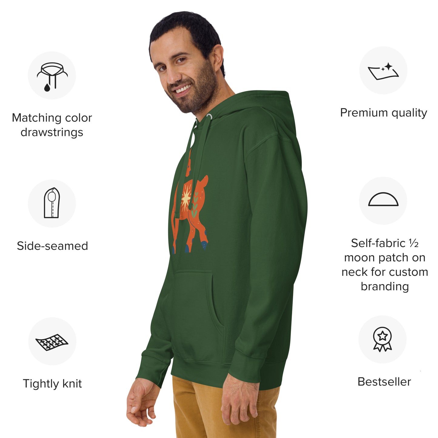 Sweat à Capuche Unisexe - Cerf