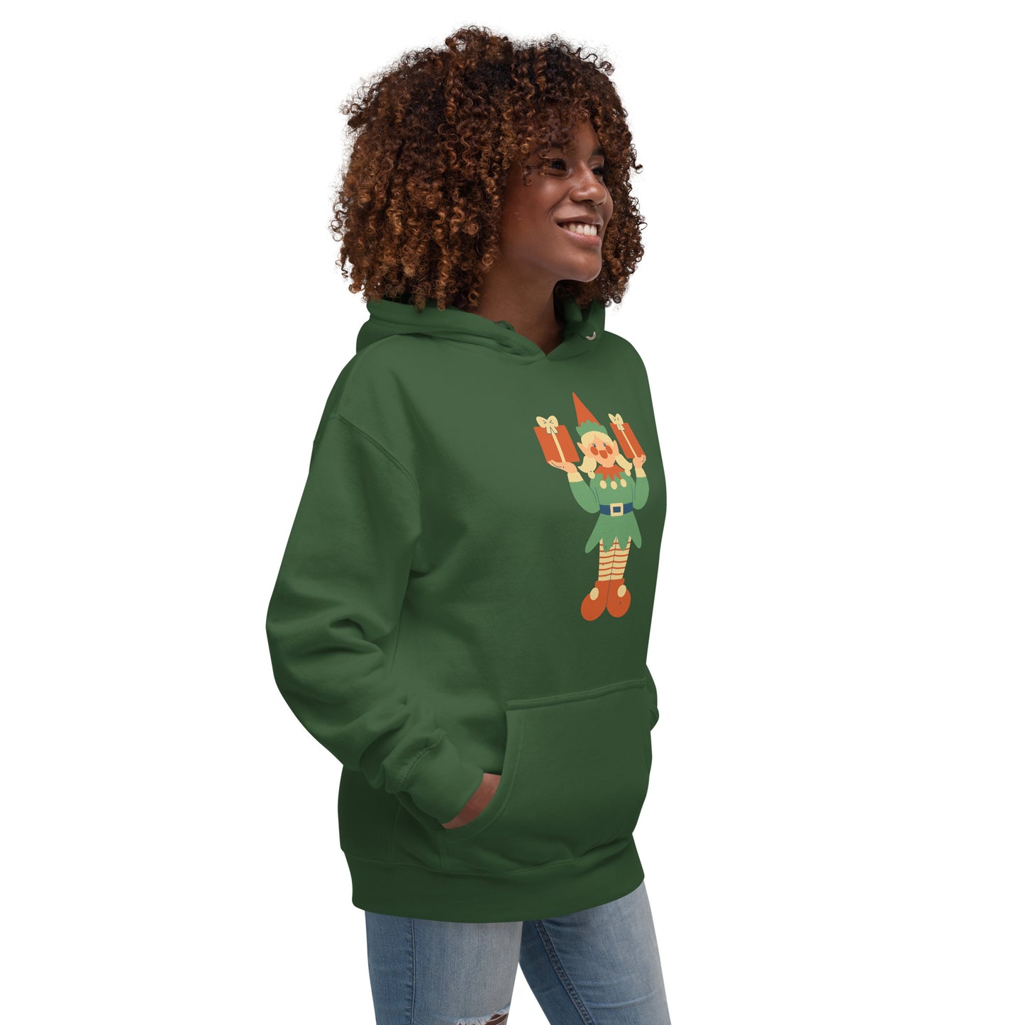 Sweat à Capuche Unisexe - Lutin De Noël