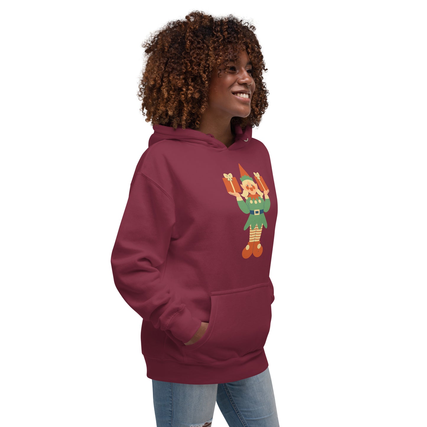 Sweat à Capuche Unisexe - Lutin De Noël