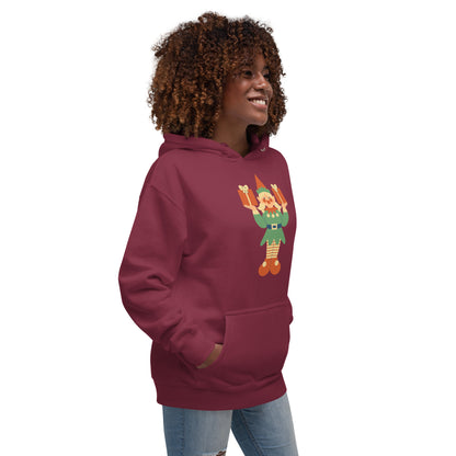 Sweat à Capuche Unisexe - Lutin De Noël