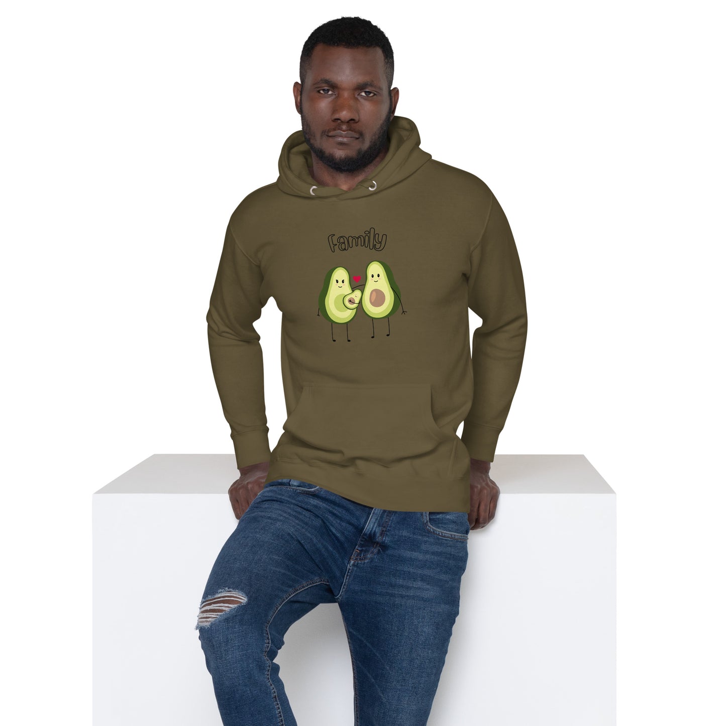 Sweat à Capuche Unisexe - Avocado Family