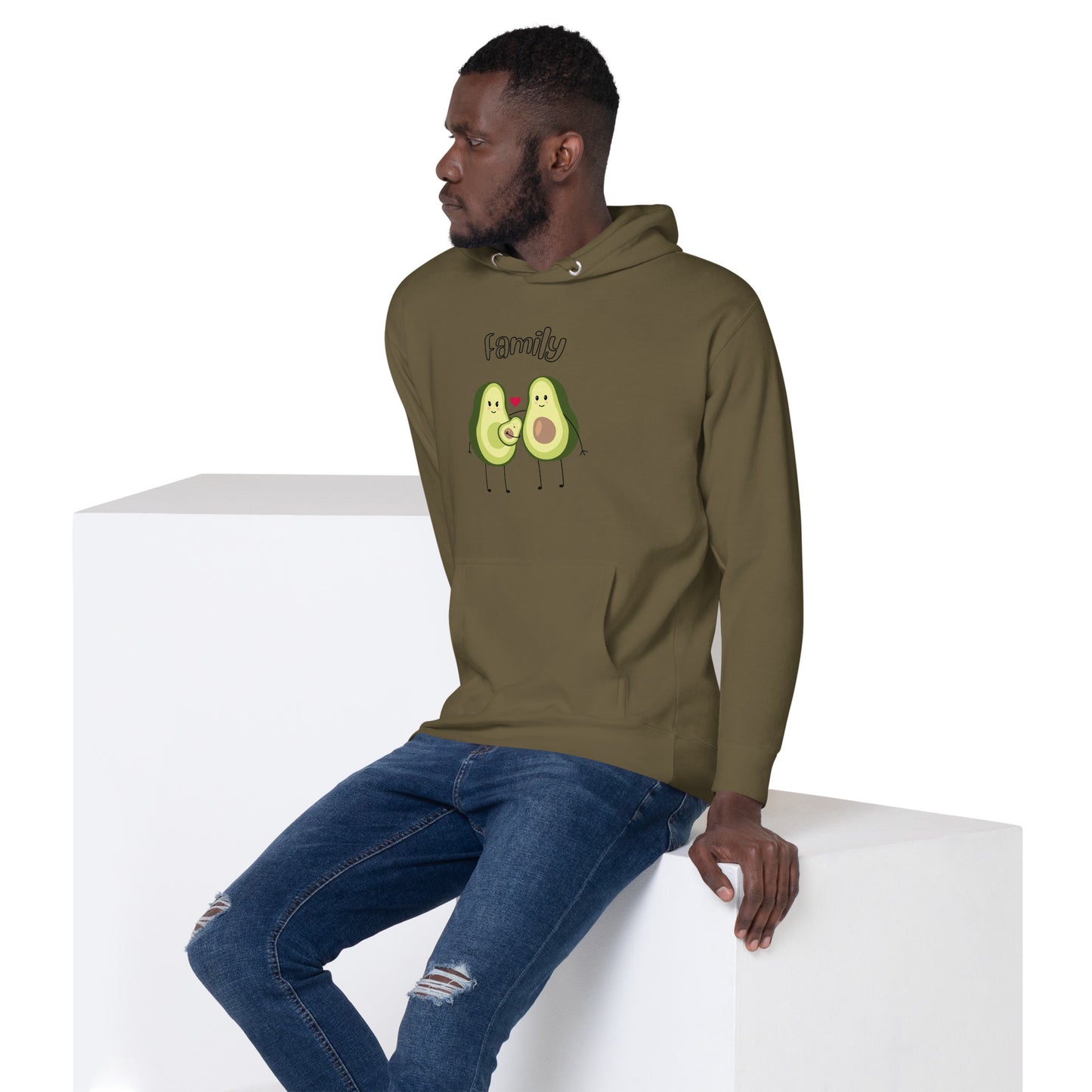 Sweat à Capuche Unisexe - Avocado Family