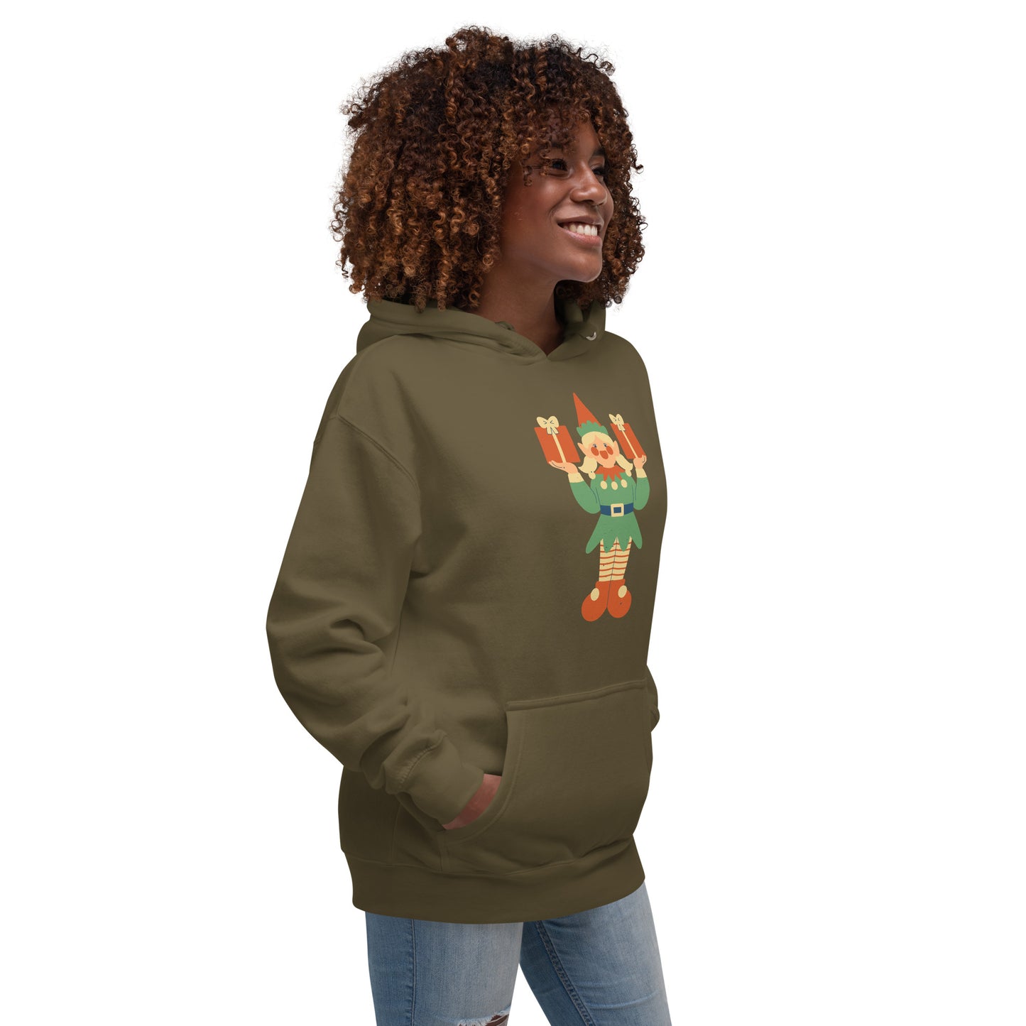 Sweat à Capuche Unisexe - Lutin De Noël
