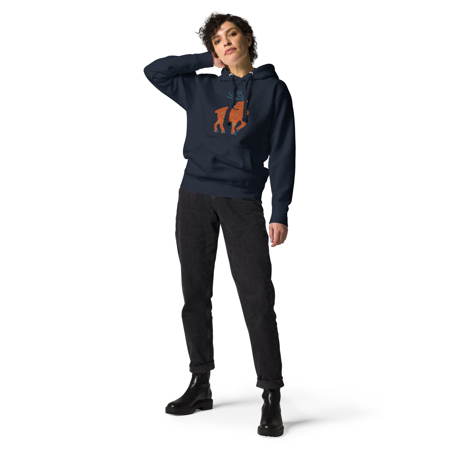 Sweat à Capuche Unisexe - Cerf De Noël