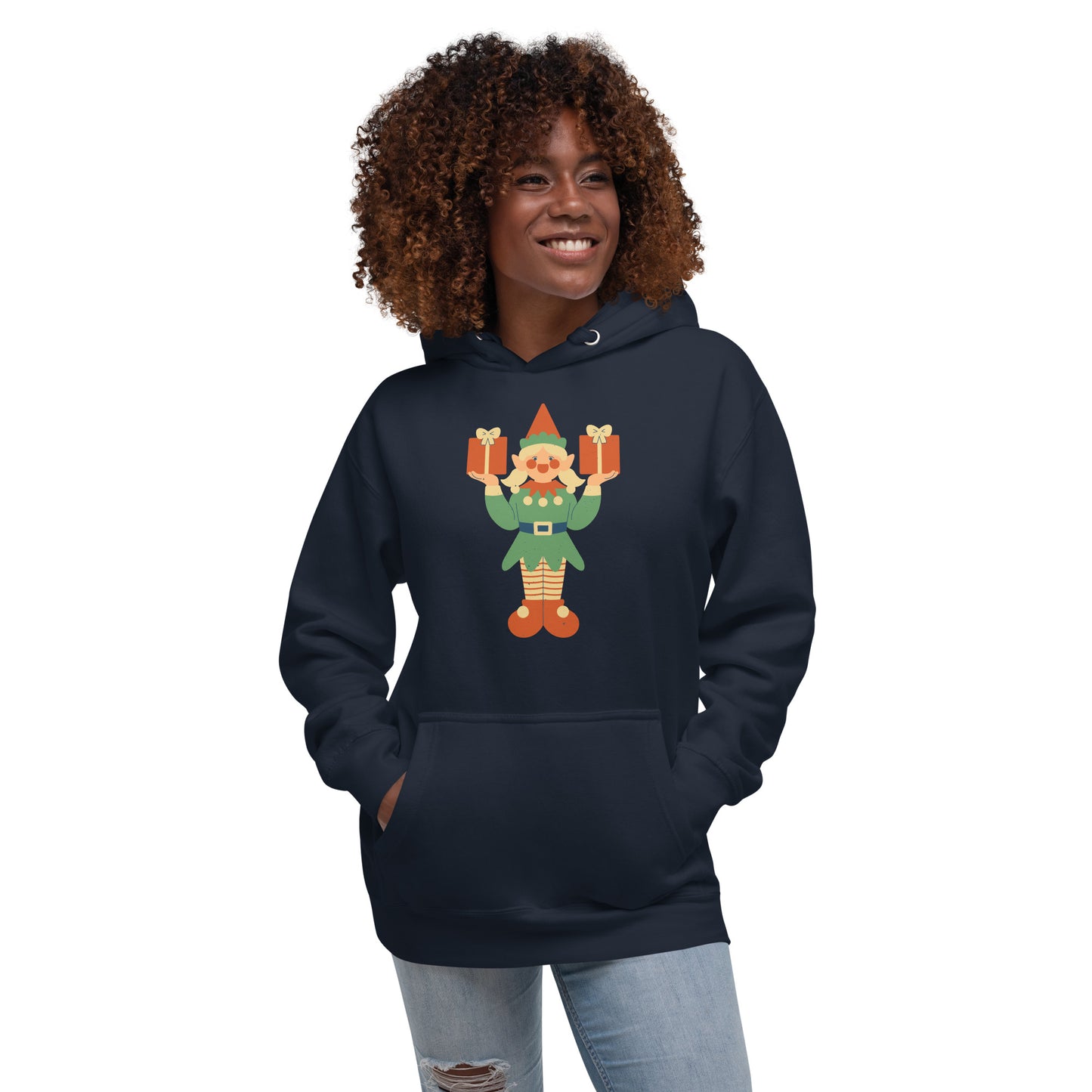 Sweat à Capuche Unisexe - Lutin De Noël