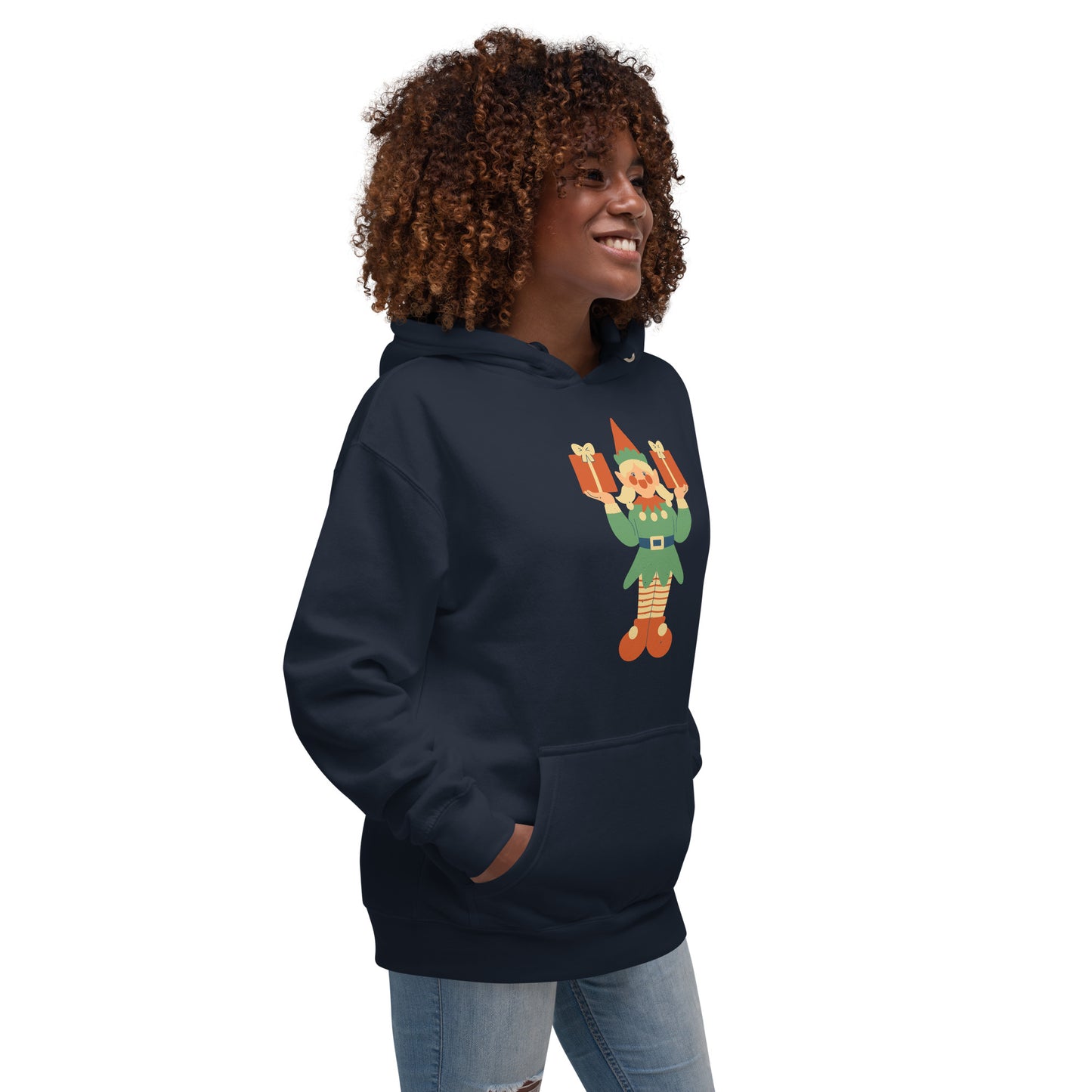 Sweat à Capuche Unisexe - Lutin De Noël