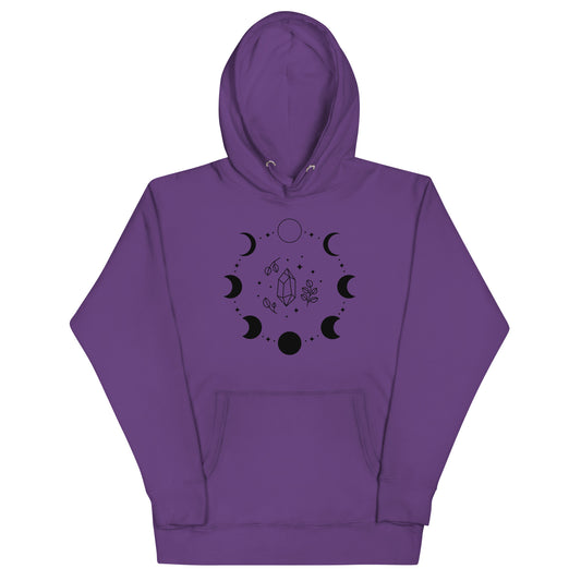 Sweat à Capuche Unisexe - Cycle de Lune
