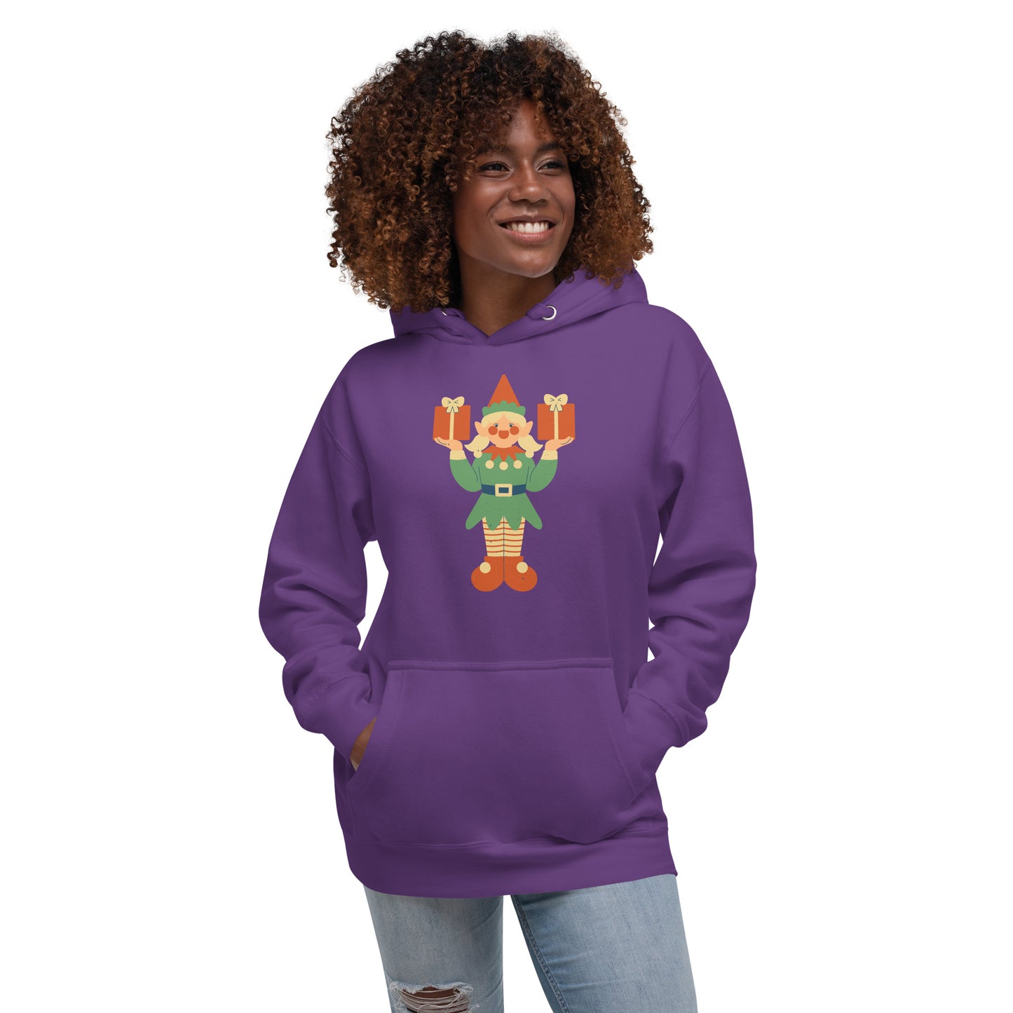 Sweat à Capuche Unisexe - Lutin De Noël