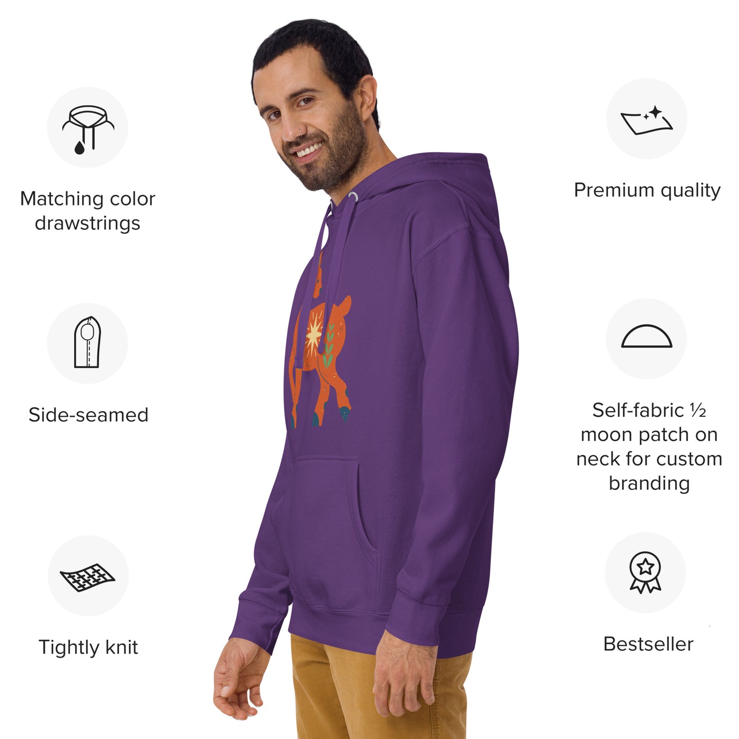 Sweat à Capuche Unisexe - Cerf