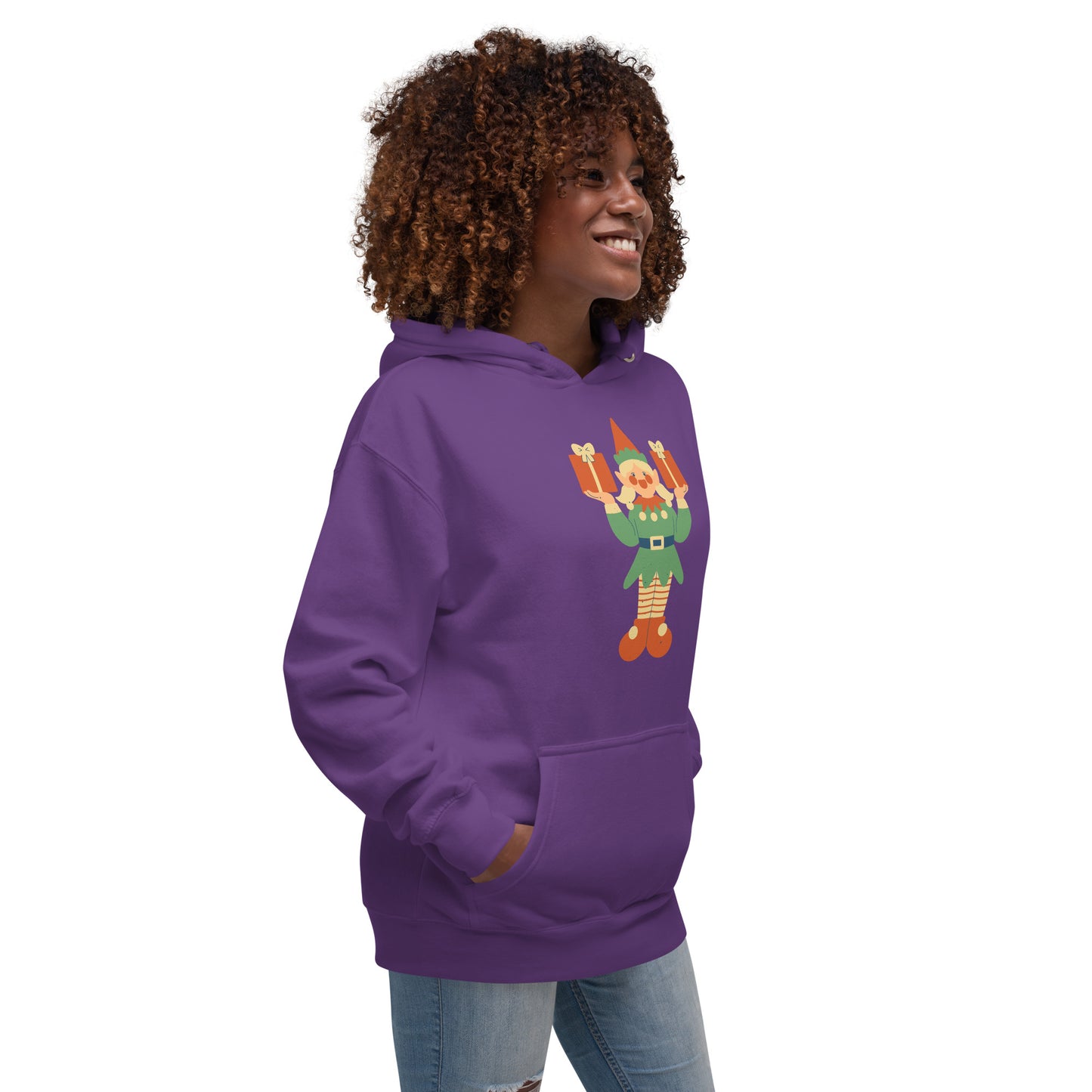 Sweat à Capuche Unisexe - Lutin De Noël