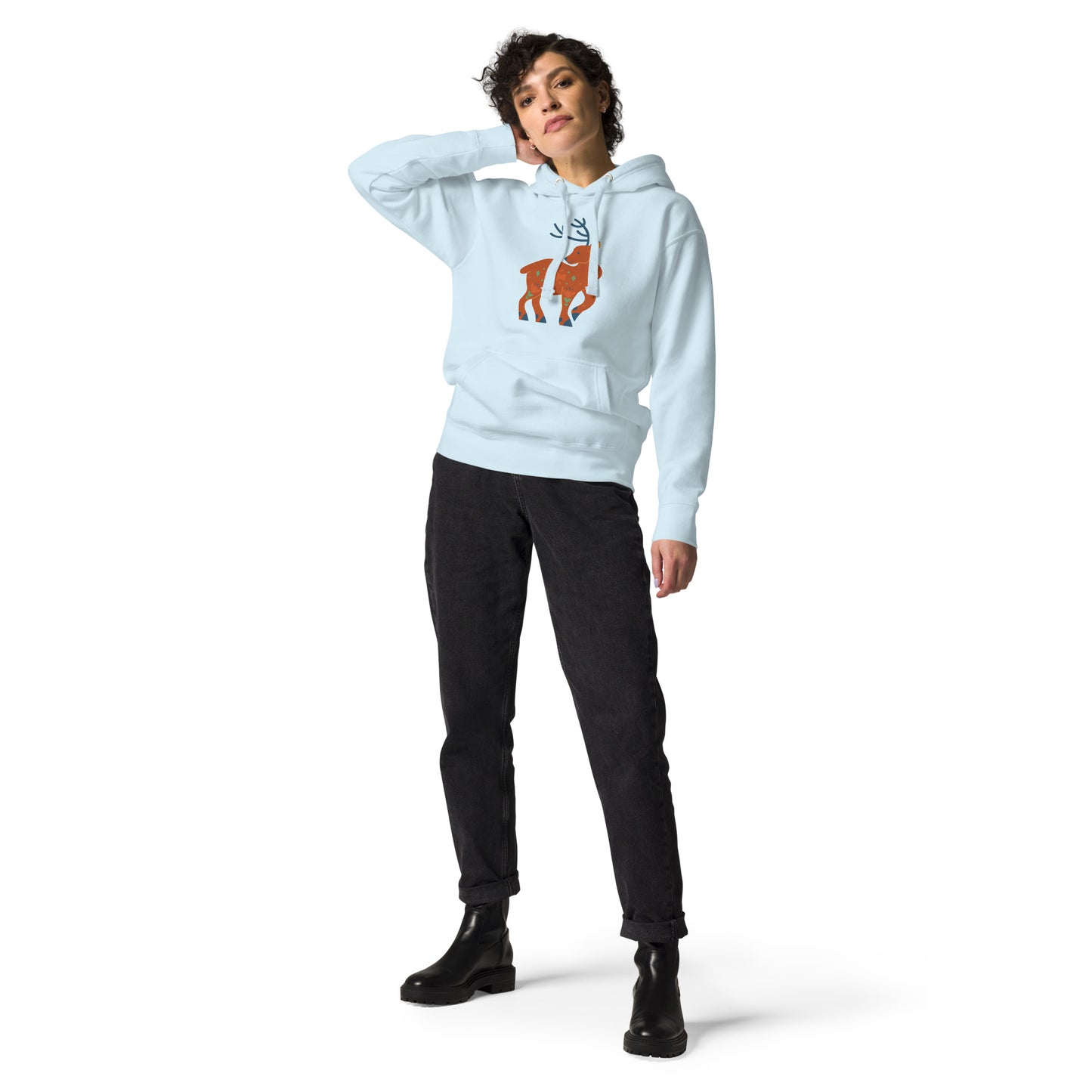Sweat à Capuche Unisexe - Cerf De Noël