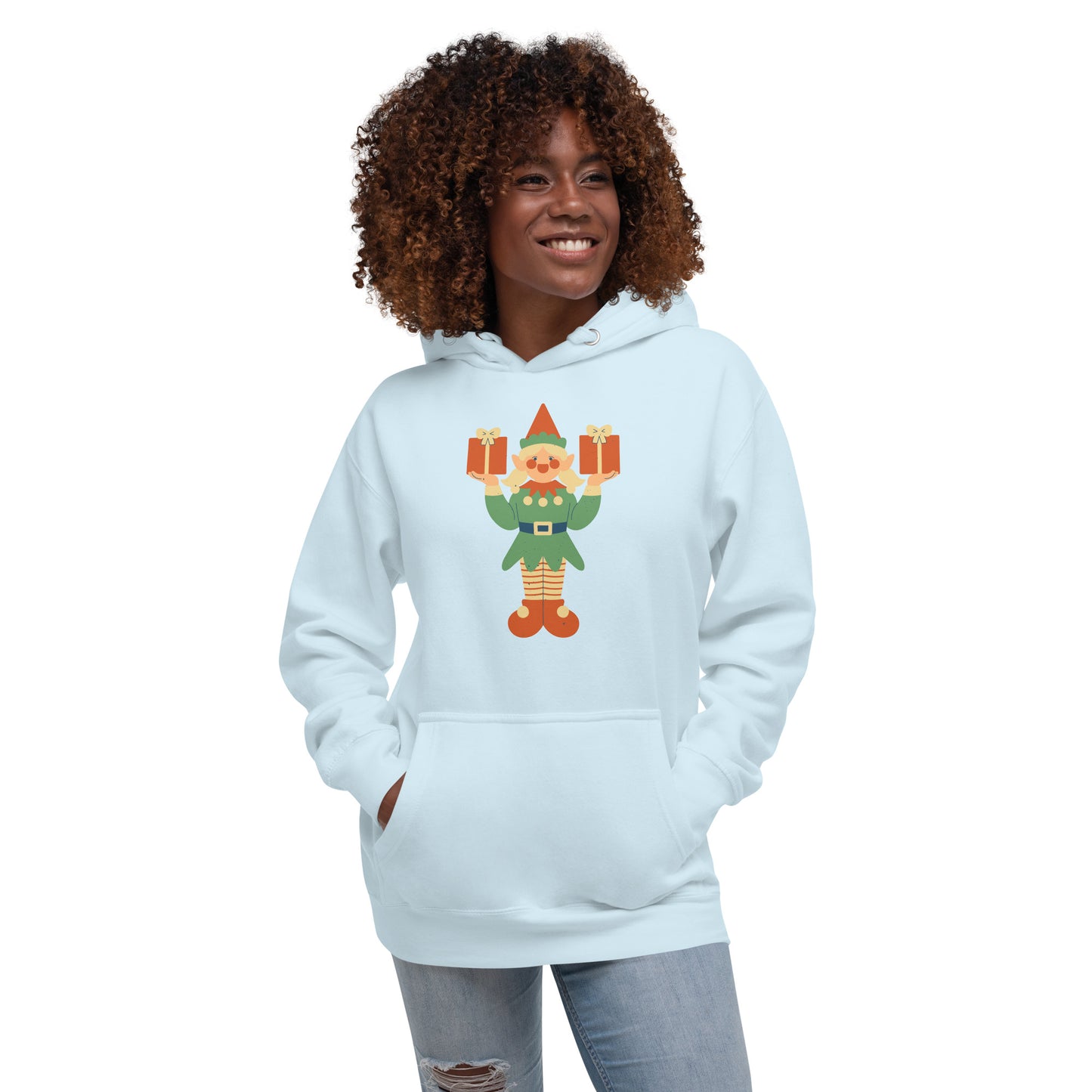 Sweat à Capuche Unisexe - Lutin De Noël