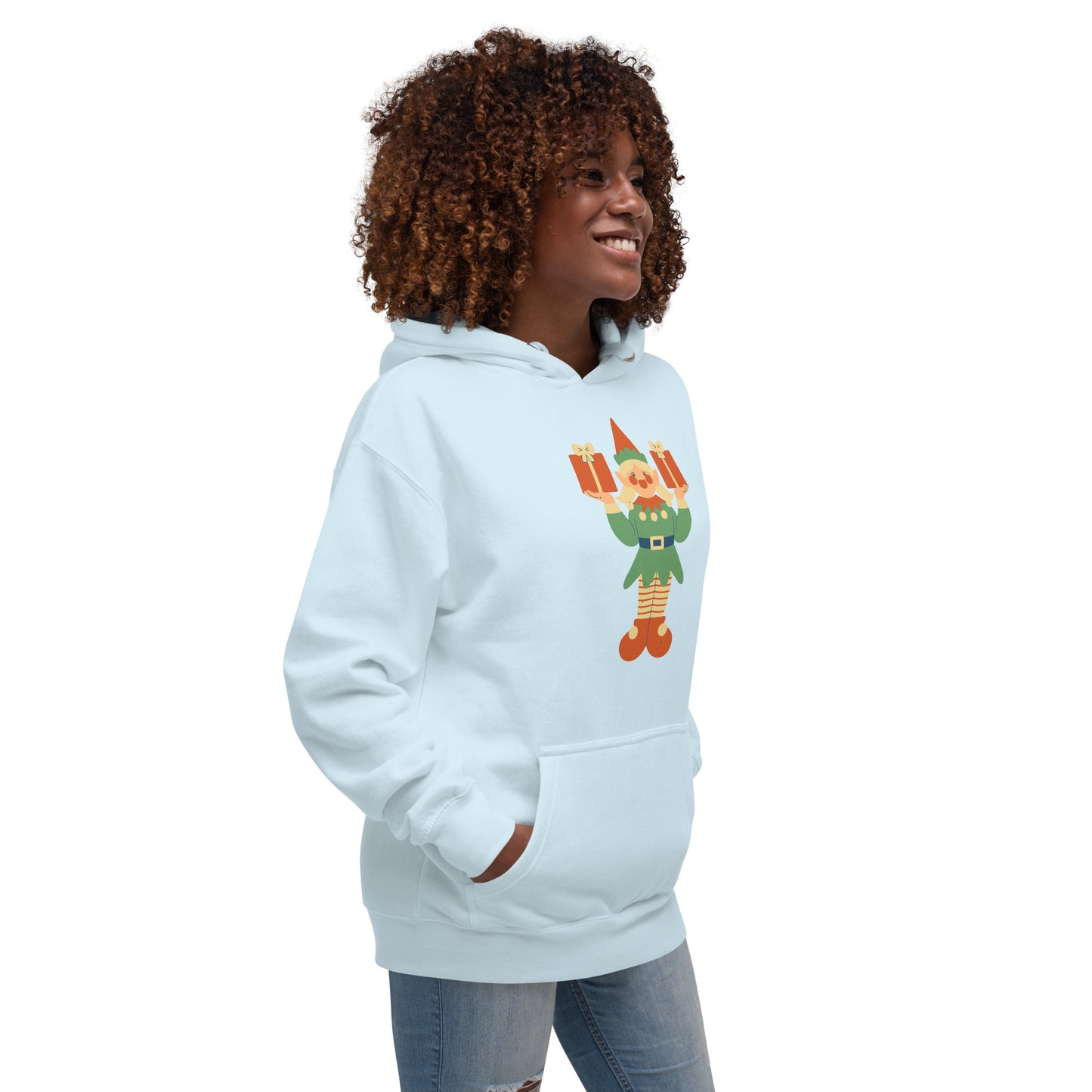 Sweat à Capuche Unisexe - Lutin De Noël