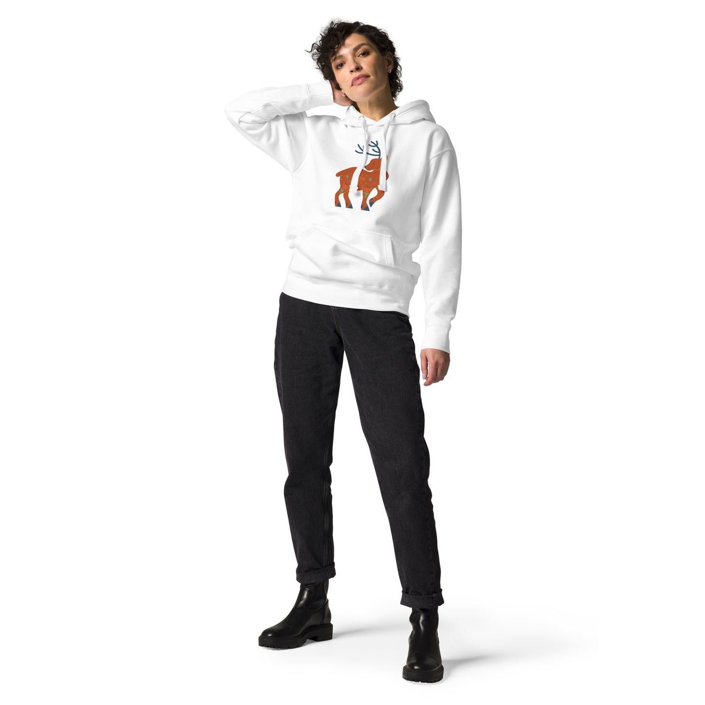 Sweat à Capuche Unisexe - Cerf De Noël