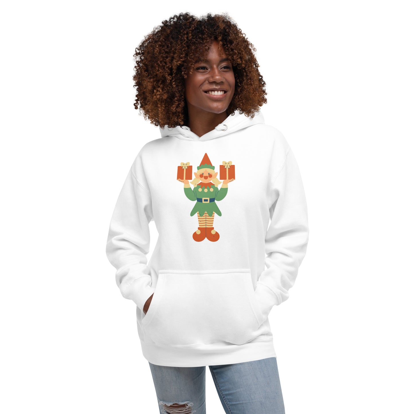 Sweat à Capuche Unisexe - Lutin De Noël