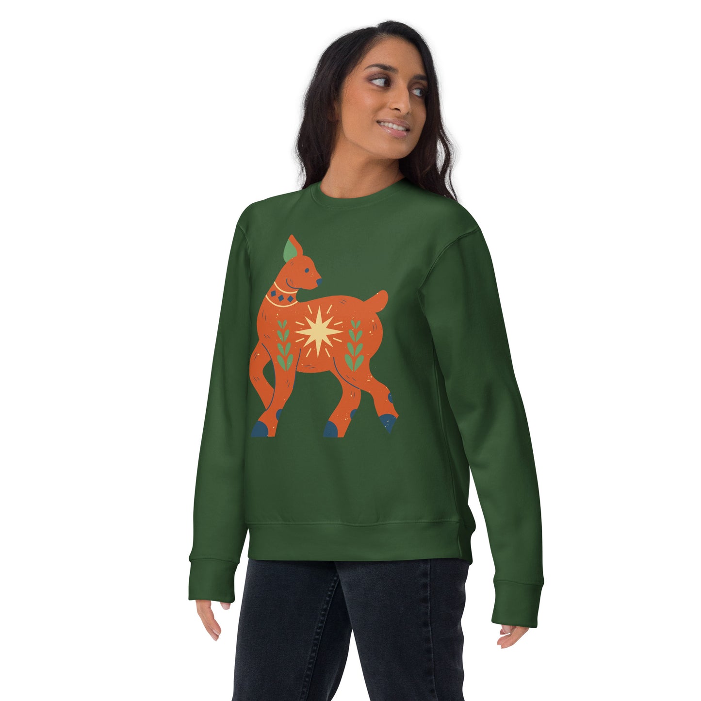 Sweatshirt premium unisexe - Cerf de Noël