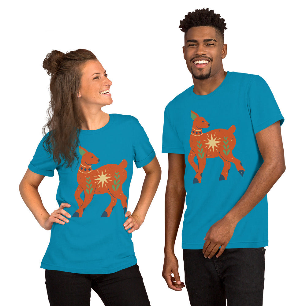 T-shirt unisexe - Cerf de Noël
