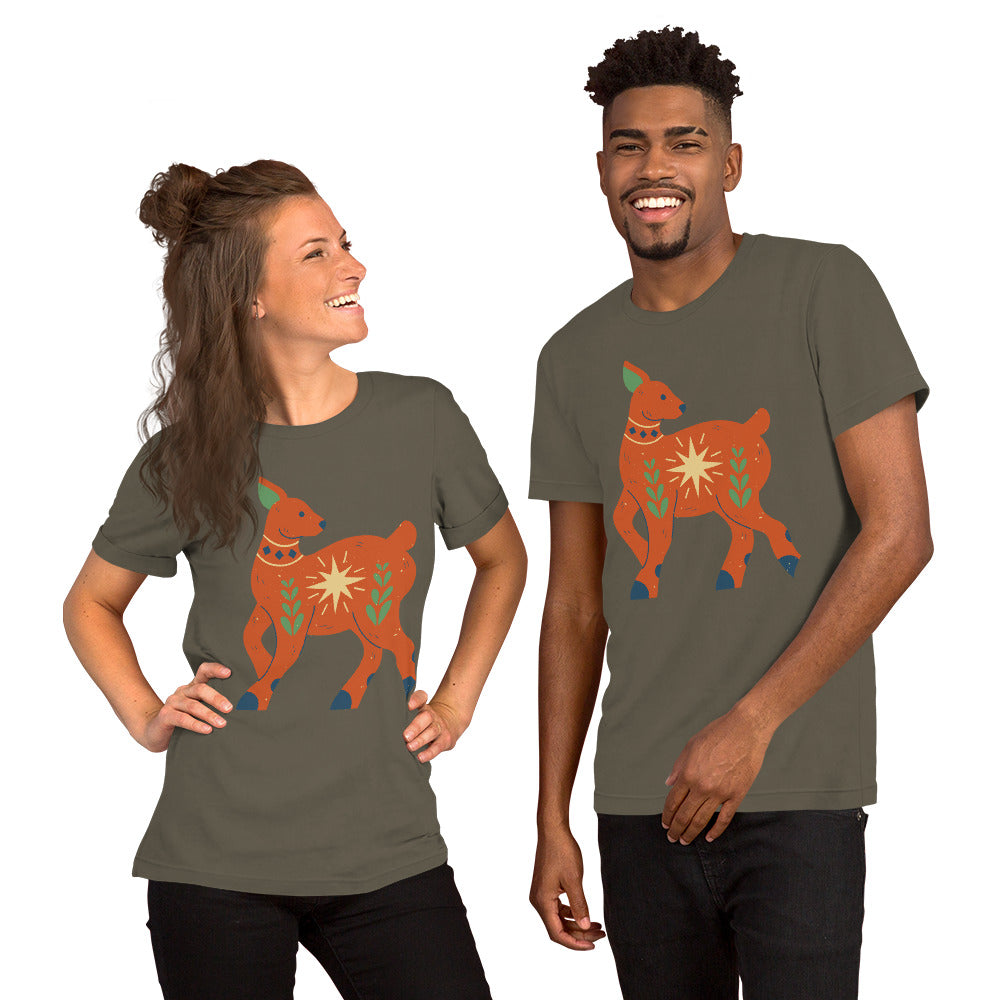 T-shirt unisexe - Cerf de Noël